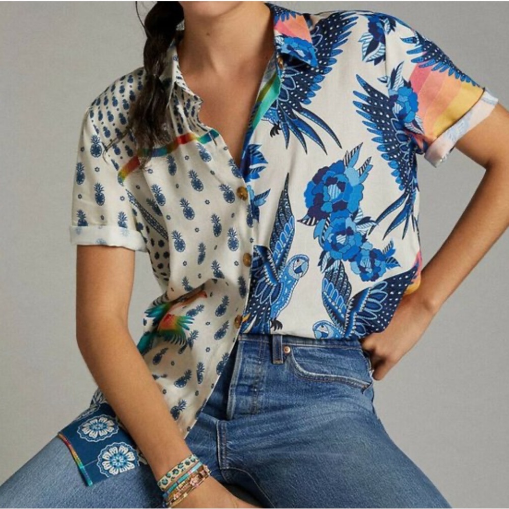 FARM Rio Multicolor Tropical Print Shirt